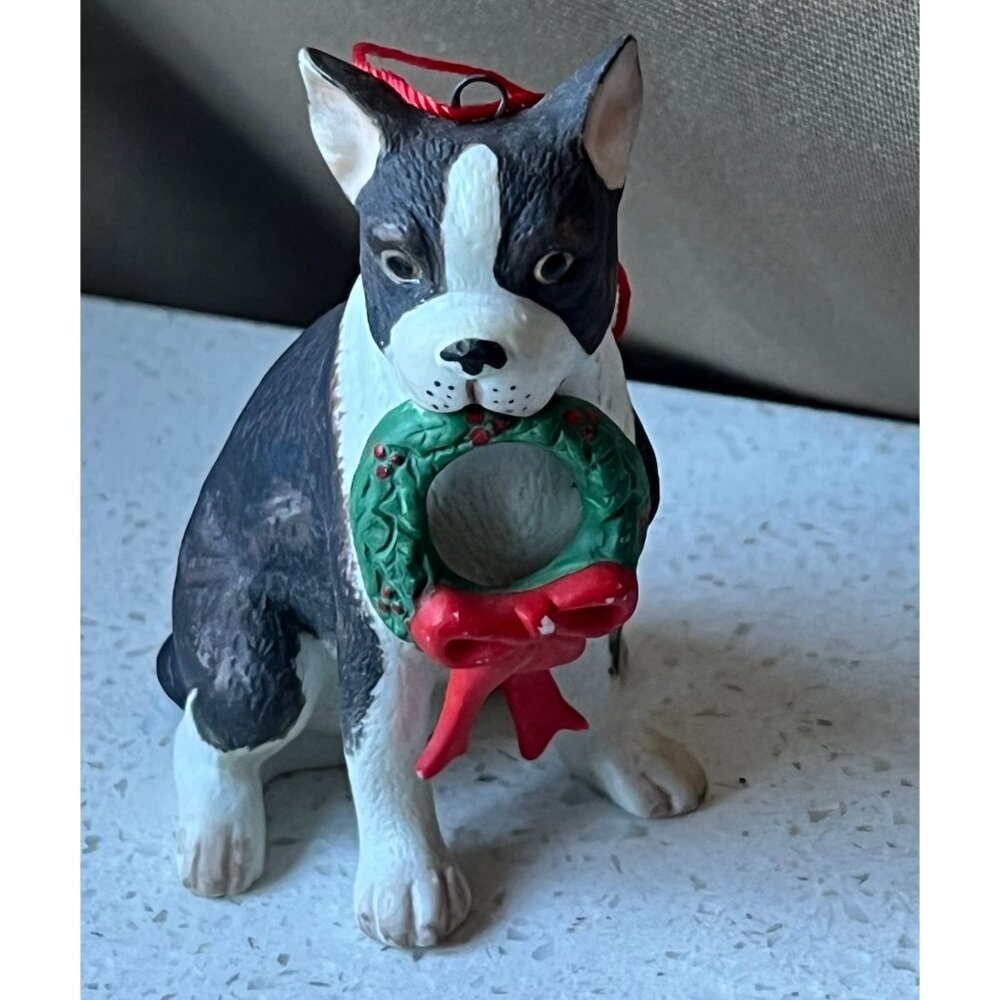 Boston Terrier Christmas Ornament By Schmid 1986
